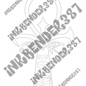 Ankh (Anj-Ank) Tattoo Stencil Design